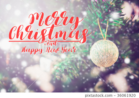 Merry Christmas and Happy New Year text. Merry Christmas and Happy New Year text. 36061920