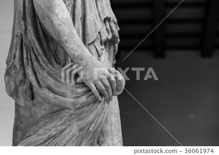 stone statue detail of human hand stone statue detail of human hand 36061974