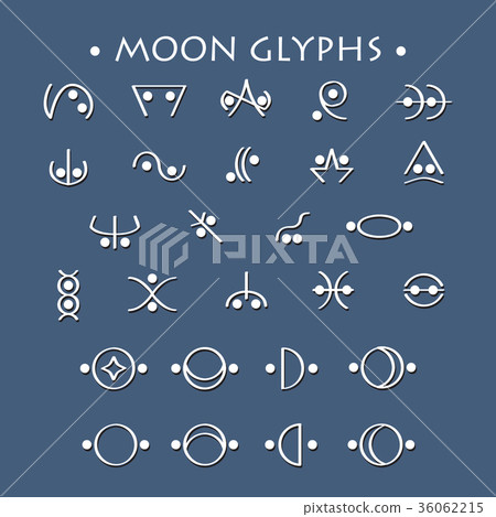 Moon Glyphs Symbol Moon Glyphs Symbol 36062215