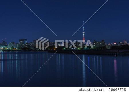 Tokyo night view from Harumi Bridge 36062728