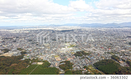 Aerial view Fukuoka Prefecture Fukuoka City (photographed in November 2017) Cloudy from above the Katae Observatory 36063302