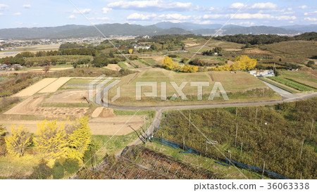 鳥瞰圖前后區域_福岡縣朝倉郡築前町(2017年11月拍攝) 鳥瞰圖前后區域_福岡縣朝倉郡築前町(2017年11月拍攝) 36063338