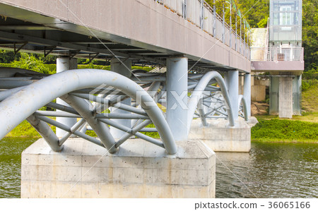 Bridge crossing over the river. Bridge crossing over the river. 36065166