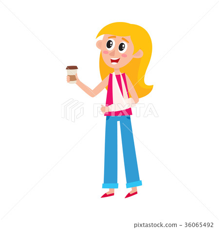 Young Pretty Blond Woman With Broken Arm In Sling Stock Illustration