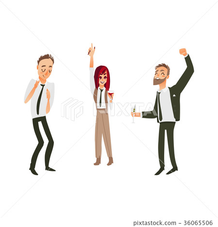 vector flat office workers people dancing vector flat office workers people dancing 36065506
