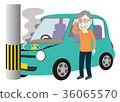 Old man drive hit a telephone pole 36065570