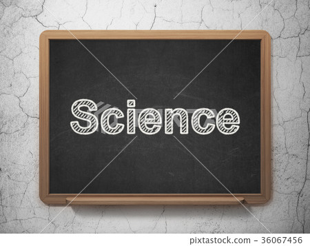 Science concept: Science on chalkboard background - Stock Illustration