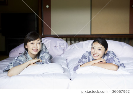 Woman relaxing at the inn 36067962