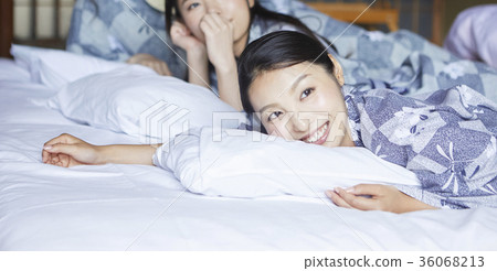Woman relaxing at the inn 36068213