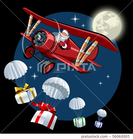 Cartoon retro Christmas card 36068805