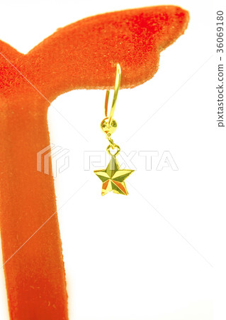 Gold pendant cameo earring jewelry star shape 36069180