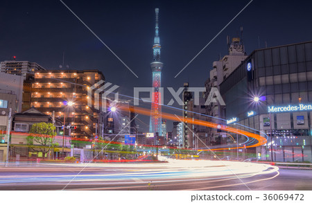 [Tokyo night view] Asakusa Komagatabashi Higashizume Tokyo Sky Tree 36069472