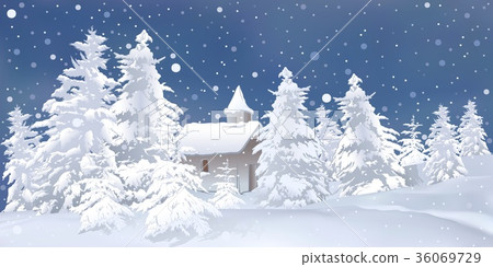 Winter Landscape with Church 36069729