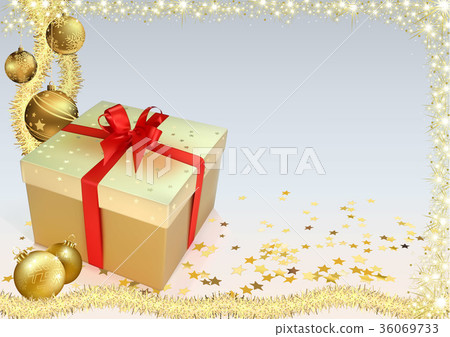 Christmas Background with Golden Ornaments Christmas Background with Golden Ornaments 36069733