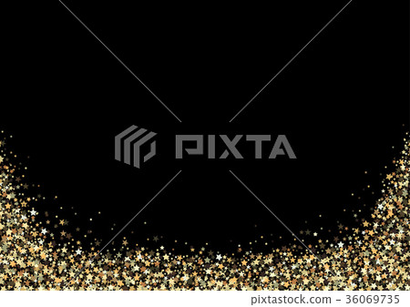 Background with Gold Glitter Stars 36069735