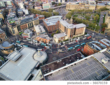 City with old architecture in liverpool 36070159