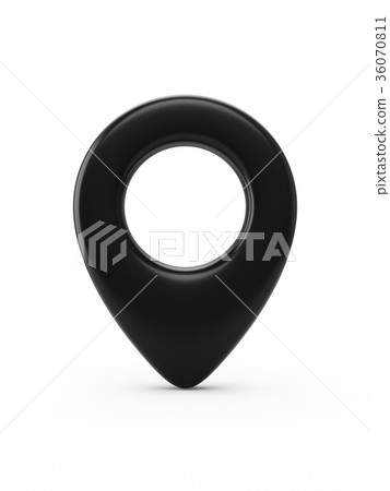 Black map pointer isolated on white background - Stock Illustration ...