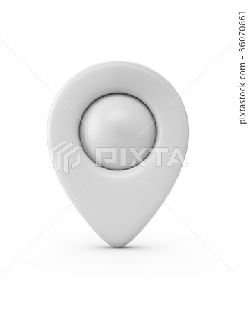 White map pointer isolated on white background - Stock Illustration ...