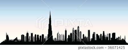 City Dubai skyline. UAE cityscape Arab Emirates City Dubai skyline. UAE cityscape Arab Emirates 36071425