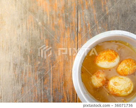Fried Boiled Egg with Tamarind Sauce, Thai food Fried Boiled Egg with Tamarind Sauce, Thai food 36071736