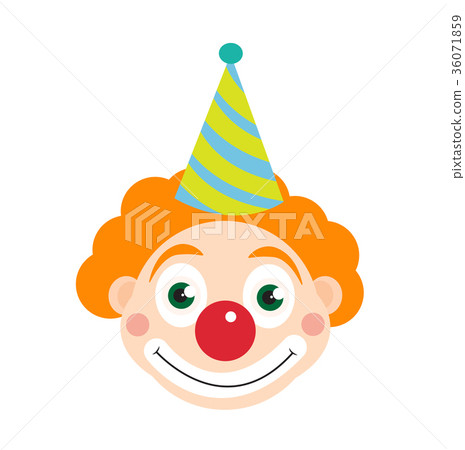 Clown icon flat style , isolated on white 36071859