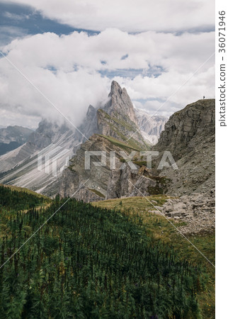 Mount Seceda (2500m) in Dolomites, Italy 36071946