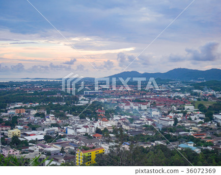 panoramic view on the mountain viewpoint. 36072369