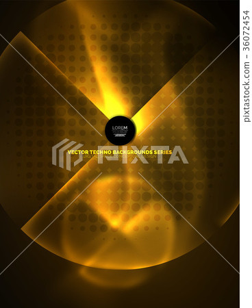 Circular glowing neon shapes, techno background Circular glowing neon shapes, techno background 36072454