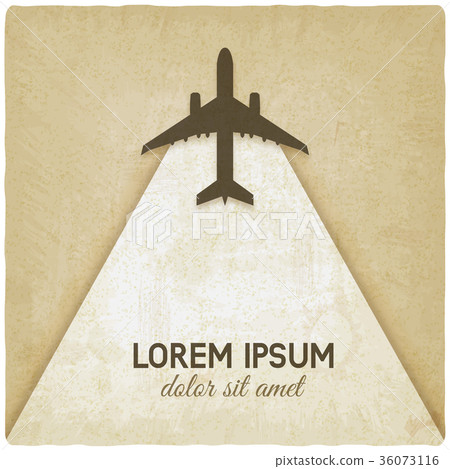 flying plane on vintage background 36073116