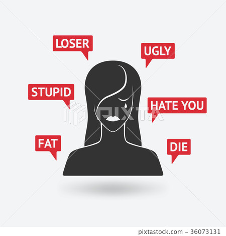 victim upset girl receiving threats online 36073131