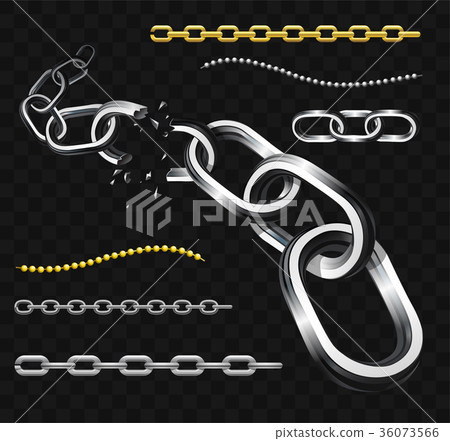 Chains - modern vector realistic isolated clip art 36073566