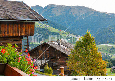 Alps mountains village landscape in Austria. Alps mountains village landscape in Austria. 36073774