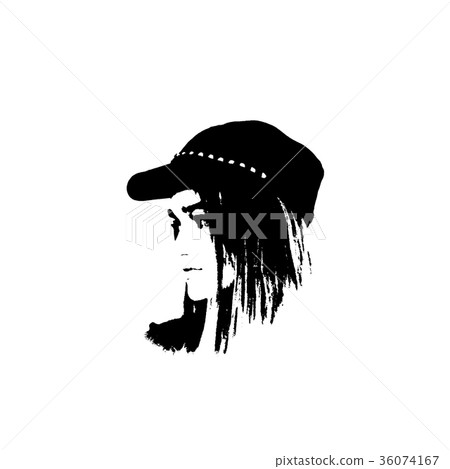 Black and white portrait of young girl Black and white portrait of young girl 36074167