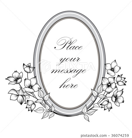 Floral background. Flower bouquet Card frame Floral background. Flower bouquet Card frame 36074259