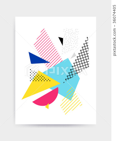 Bright colorful vector poster template Bright colorful vector poster template 36074405