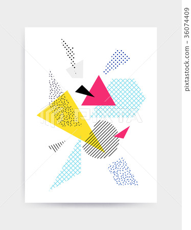 Bright colorful vector poster template Bright colorful vector poster template 36074409