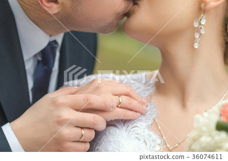 Close-up of hands with rings 36074611