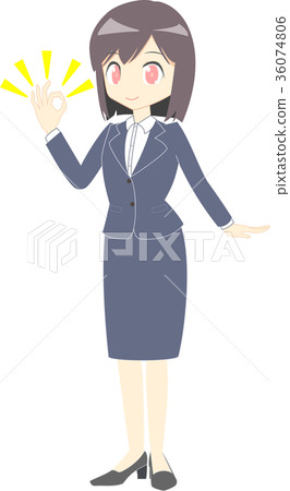 Woman OK suit sign 36074806