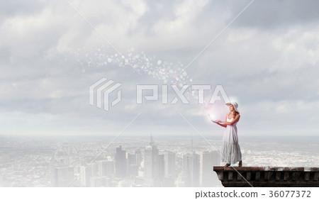 Lady using laptop Lady using laptop 36077372