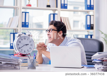 Businessman missing deadline for deliverables in Businessman missing deadline for deliverables in 36077438