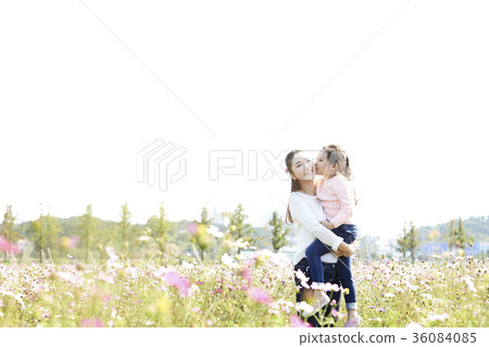 母親,女兒,公園 母親,女兒,公園 36084085