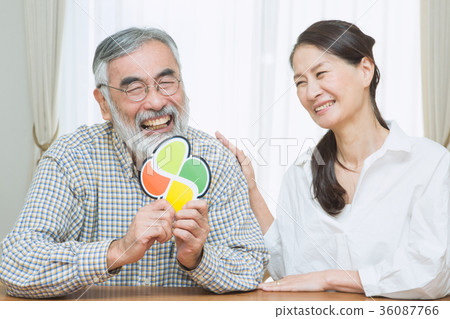 Senior couple (elderly mark) 36087766