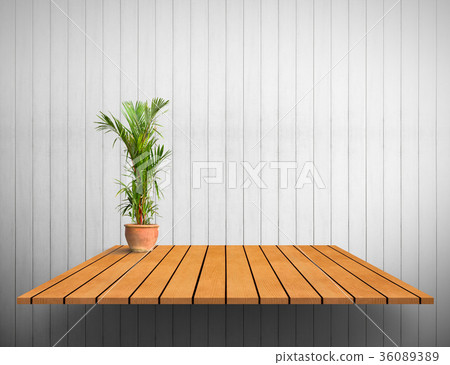 flower pot on shelf color wood for concrete  36089389