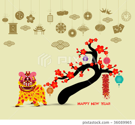 Oriental Chinese New Year 2018 blossom 36089965