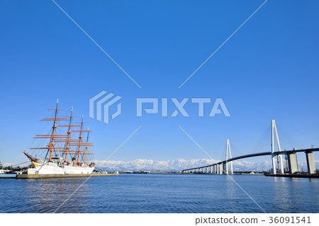 Tateyama Mountain Range and Kaiohmaru Tateyama Mountain Range and Kaiohmaru 36091541