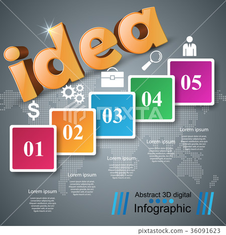 Idea 3d business infographics. Idea 3d business infographics. 36091623
