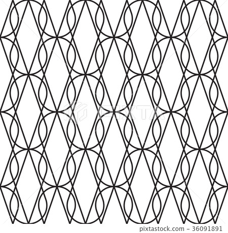 Black and white geometric seamless pattern 36091891