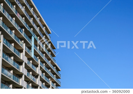 apartment in Tokyo, Japan with blue sky background 36092000