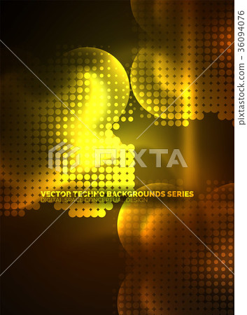 Shiny neon glowing circles, dot particles Shiny neon glowing circles, dot particles 36094076