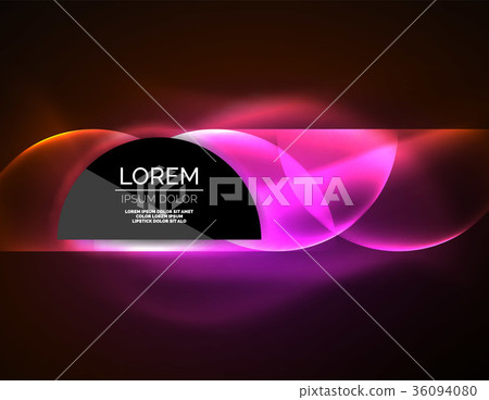 ANeon glowing glass transparent circles ANeon glowing glass transparent circles 36094080